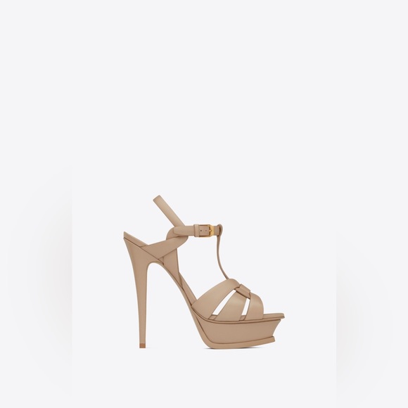 YSL TRIBUTE PLATFORM SANDALS IN SMOOTH LEATHER - Picture 3 of 9